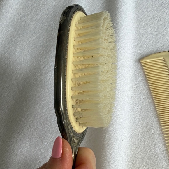 Vintage Silver Vanity Set with Mirror, Brush, and Comb - Picture 11 of 11